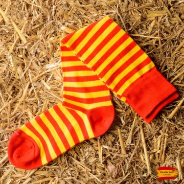 Sok Spaanse kleur smalle streep